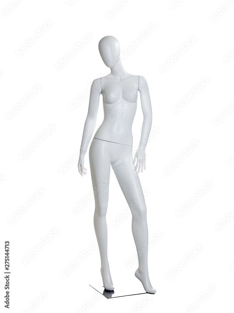 Beautiful female mannequin isolated on white background Beautiful female mannequin isolated on white background