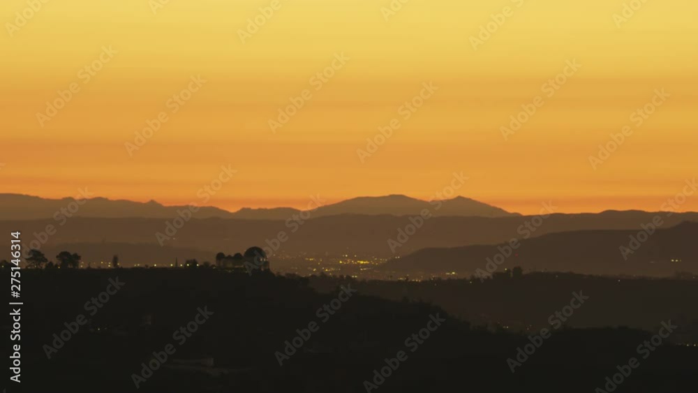 Aerial sunrise view Santa Monica mountains Los Angeles Aerial sunrise view Santa Monica mountains Los Angeles