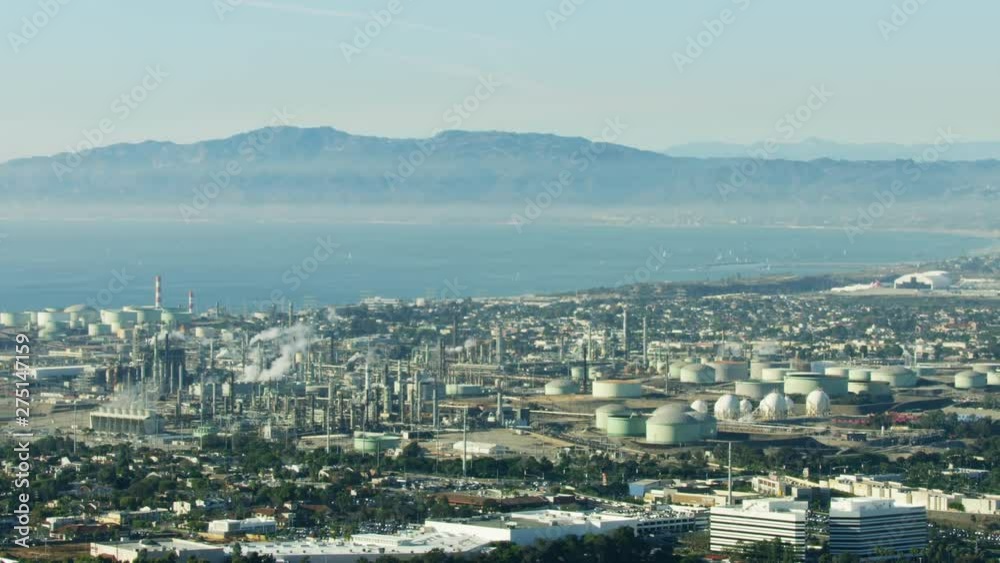 Aerial view El Segundo coastal refinery Los Angeles Aerial view El Segundo coastal refinery Los Angeles