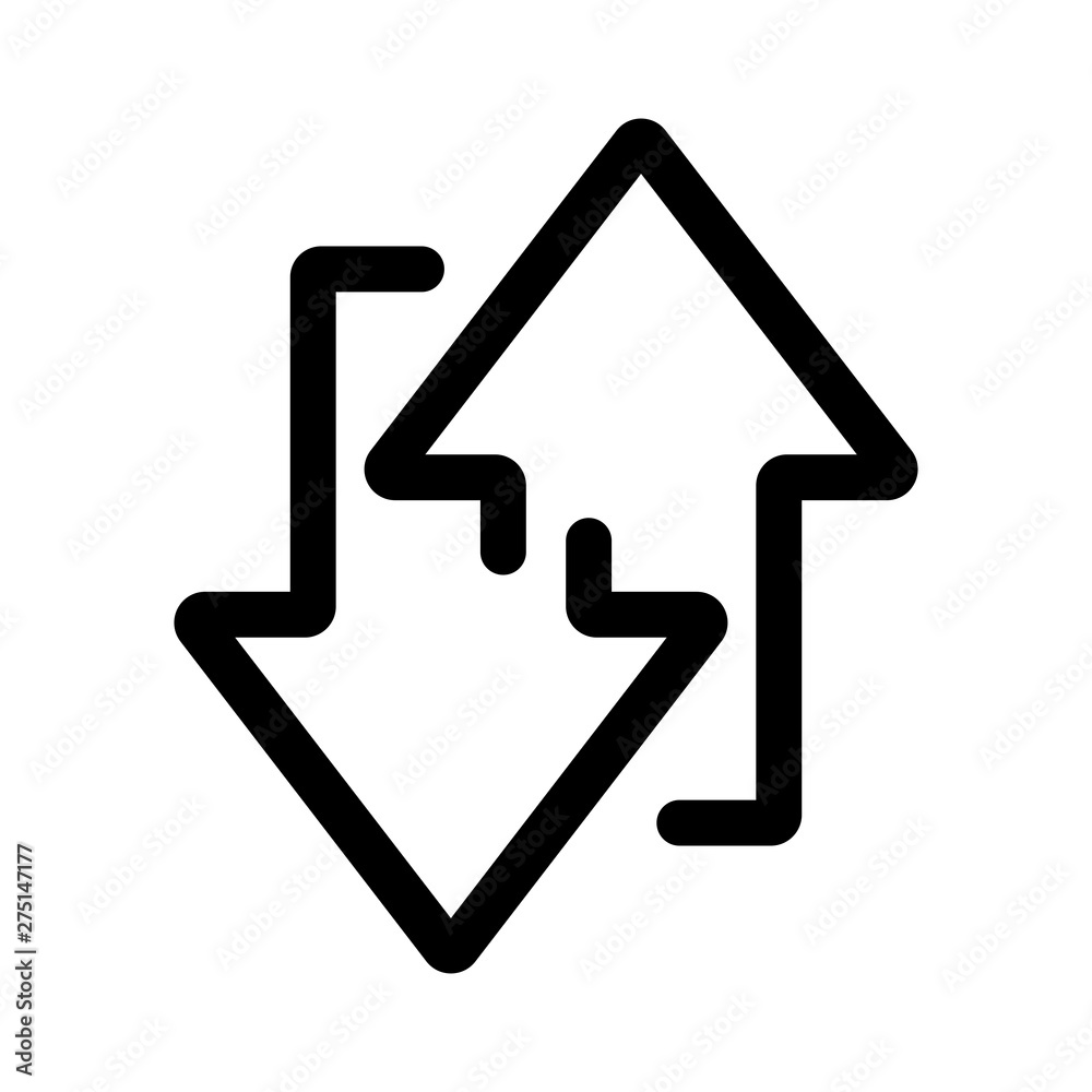 exchange arrow - minimal line web icon. simple vector illustration. concept for infographic, website or app. exchange arrow - minimal line web icon. simple vector illustration. concept for infographic, website or app.