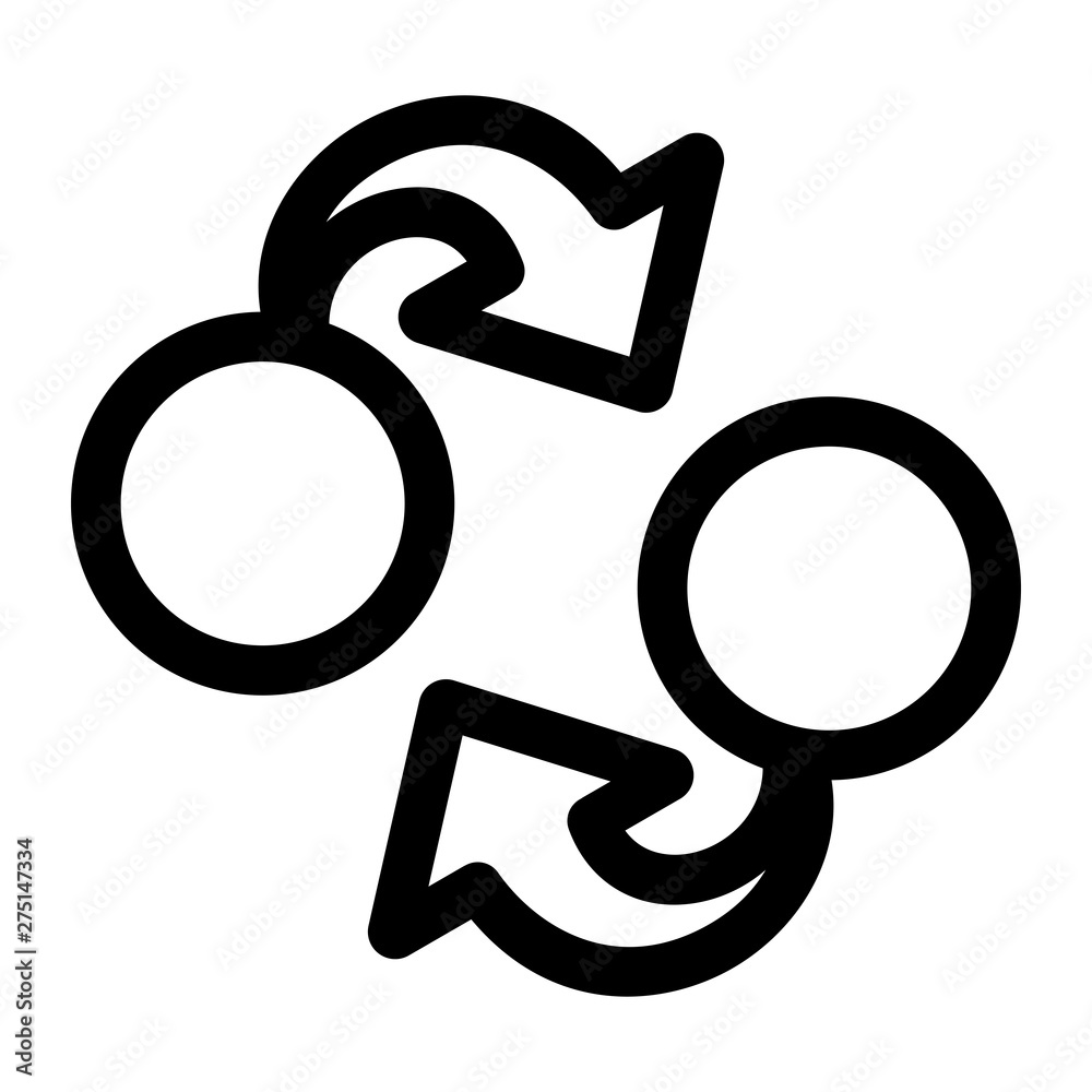 exchange arrow - minimal line web icon. simple vector illustration. concept for infographic, website or app. exchange arrow - minimal line web icon. simple vector illustration. concept for infographic, website or app.