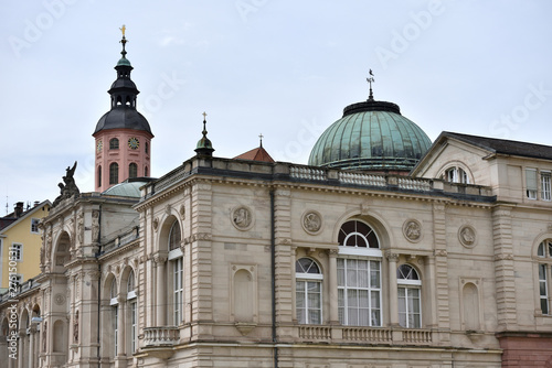 View of the old famous spa salon in Baden-Baden, Baden Wuerttemberg , Germany. Beautiful historic building in Europe