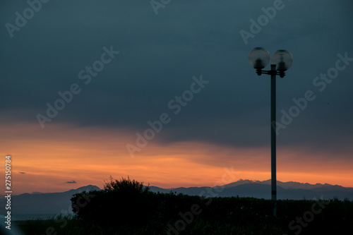 Genova at sunset