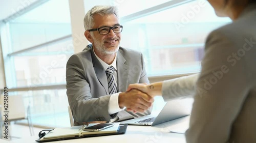 Coporate interview between executive and employee