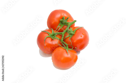 Fresh tomatoes on white background with clipping path, Isolated background