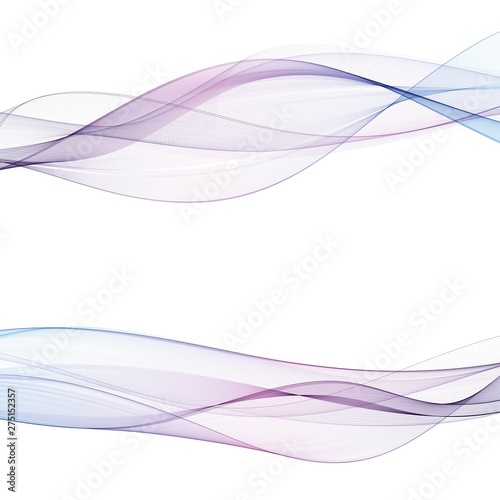 Abstract motion smooth color wave vector. Set of Curve colorful lines. eps 10