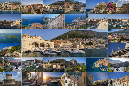 Fototapeta Naklejka Na Ścianę i Meble -  A collage of photos of the city of Dubrovnik. Croatia.