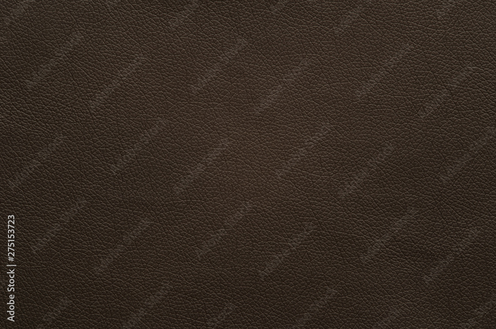 Fototapeta premium Chocolate brown artificial leather with large texture.