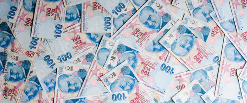  100 turkish lira banknote photo