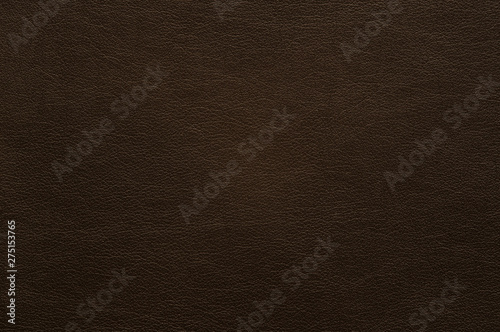 Dark brown faux leather with fine texture.