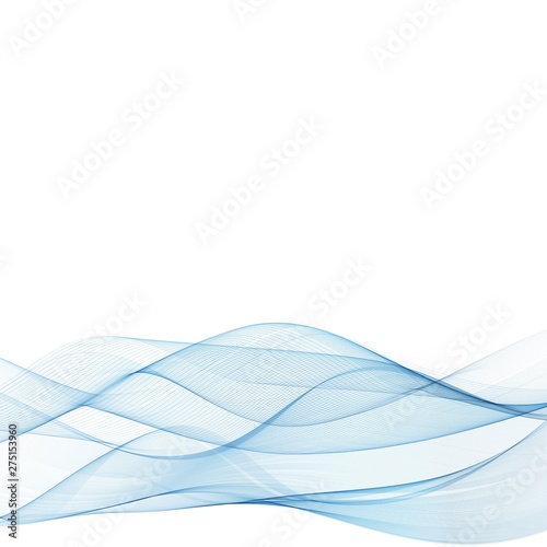 Wallpaper Mural Sea wave. Curved lines. abstract vector background Torontodigital.ca