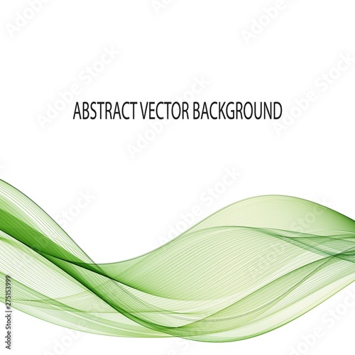 Wallpaper Mural Green wave. Modern layout design. abstract vector background. eps 10 Torontodigital.ca