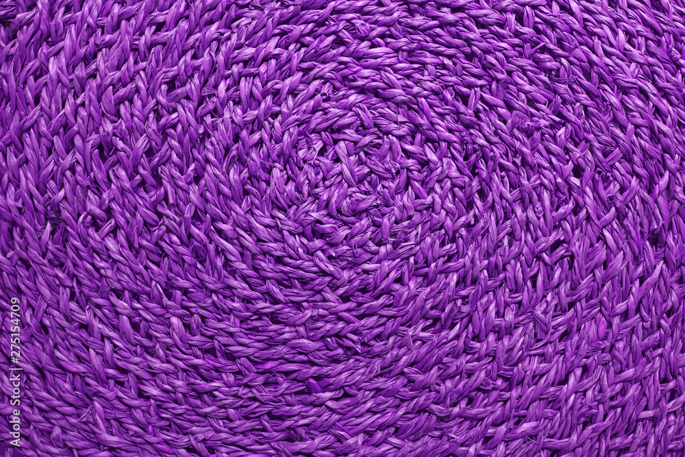 Spiral texture of vivid purple color woven water hyacinth place mat for background or wallpaper Spiral texture of vivid purple color woven water hyacinth place mat for background or wallpaper