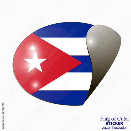 Bright sticker with flag of Cuba . Happy Cuba day button. Bright button with flag. Free Download Bright sticker with flag of Cuba . Happy Cuba day button. Bright button with flag. - GFXLoad