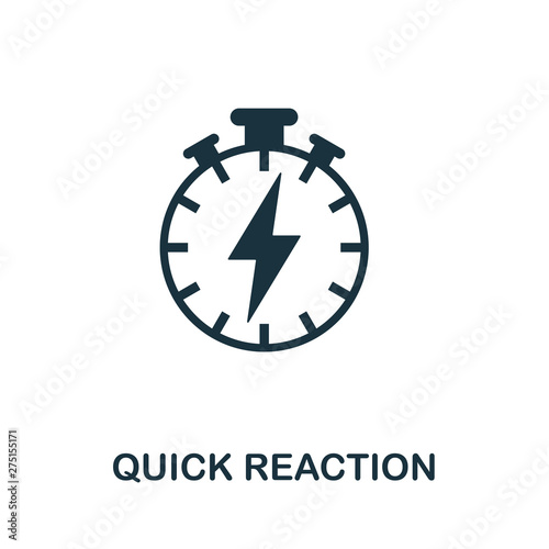 Quick Reaction vector icon symbol. Creative sign from gamification icons collection. Filled flat Quick Reaction icon for computer and mobile