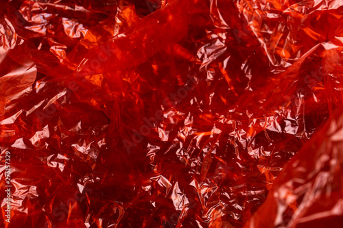 Billede på lærred red cellophane paper background texture