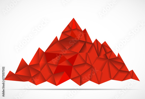 Abstract mountain in polygonal style. Mountain with triangles, vector illustration, eps10