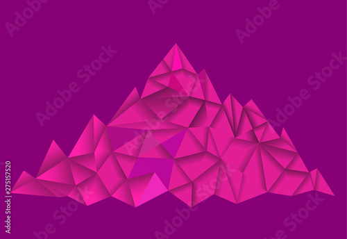 Abstract mountain in polygonal style. Mountain with triangles, vector illustration, eps10