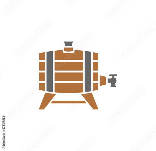 Barrel icon on background for graphic and web design. Simple illustration. Internet concept symbol for website button or mobile app.