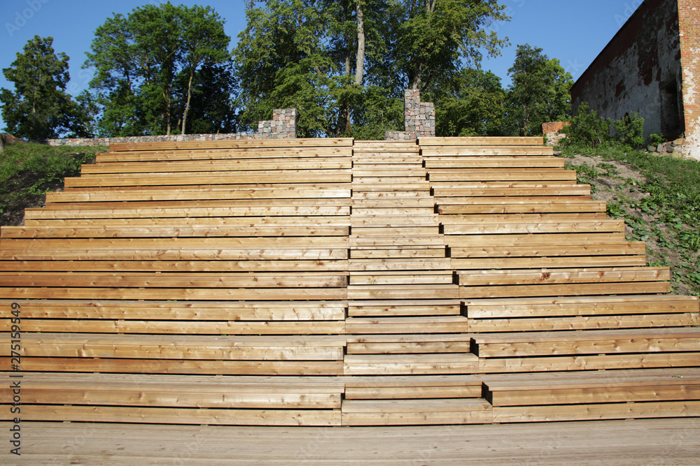 natural wooden seats and stairs natural wooden seats and stairs