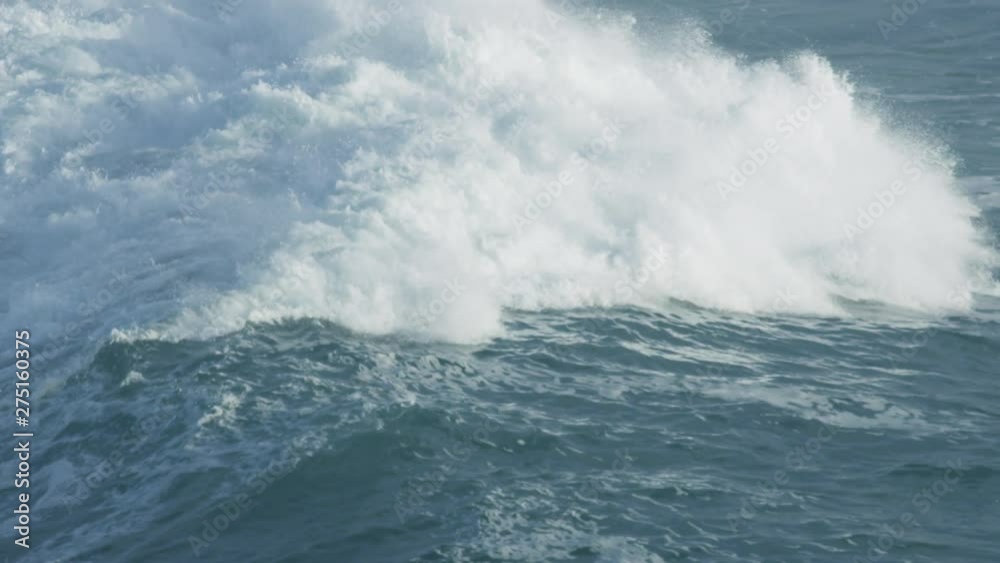 Aerial of crashing wave Pacific Ocean Mavericks USA Aerial of crashing wave Pacific Ocean Mavericks USA