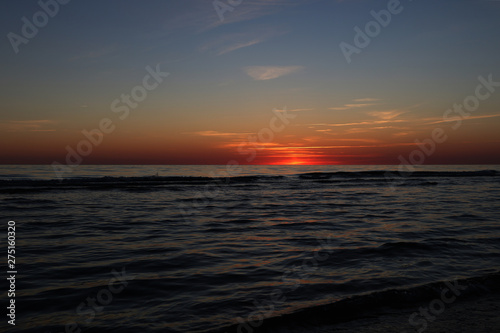 Beautiful sunset on the Baltic Sea