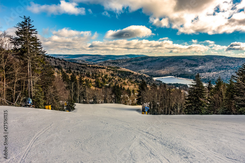 Beautiful nature and scenery around snowshoe ski resort in cass west virginia