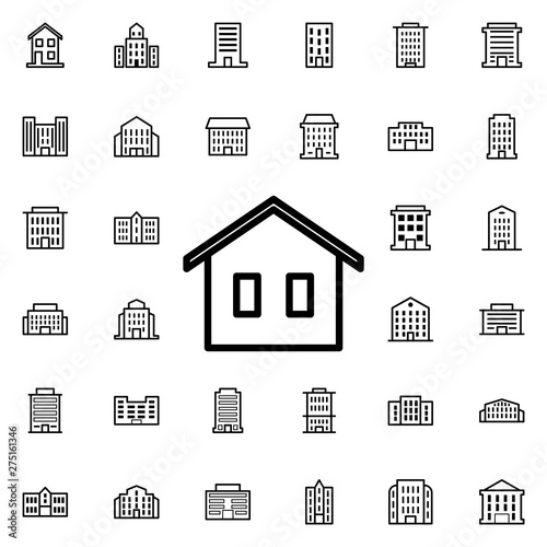 House icon. Universal set of buildings for website design and development, app development