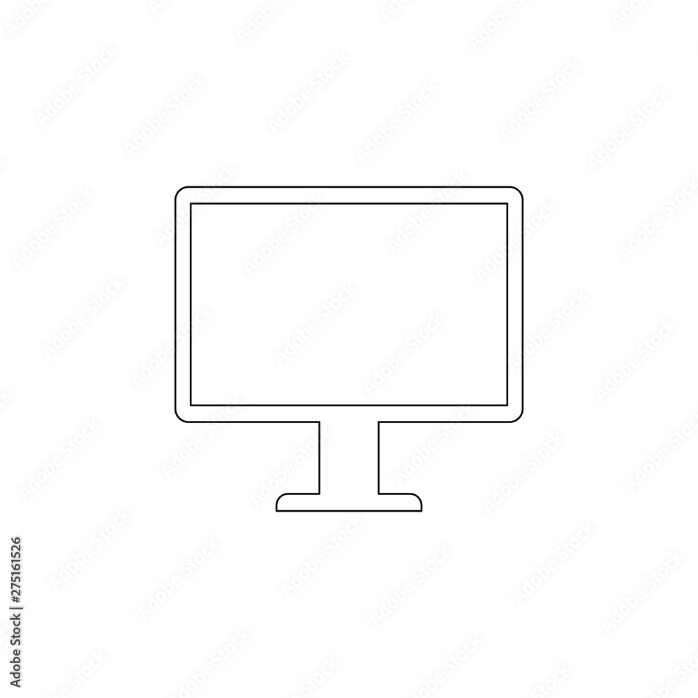 monitor icon. Element of web for mobile concept and web apps icon. Outline, thin line icon for website design and development, app development