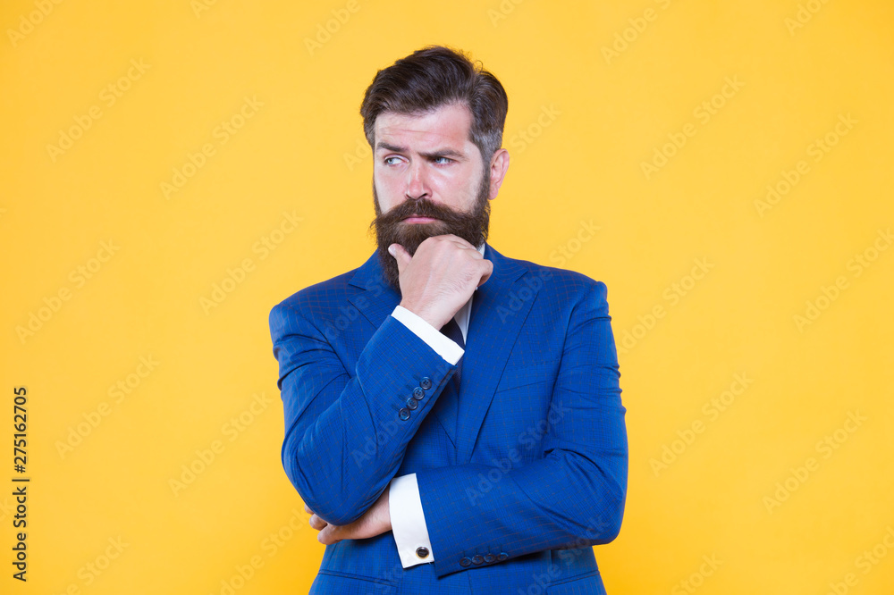 Taste of success. Successful handsome hipster top manager. Barbershop and fashion stylist. Handsome guy concept. Confident businessman handsome bearded man in formal suit. Because you worth it Taste of success. Successful handsome hipster top manager. Barbershop and fashion stylist. Handsome guy concept. Confident businessman handsome bearded man in formal suit. Because you worth it