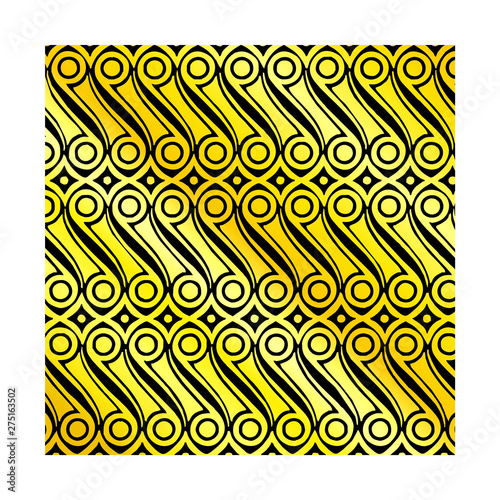 Seamless pattern traditional batik is printed by hand-made giving a feel ethnic, retro, classic vintage for Background, carpet, wallpaper, clothing, wrapping, fabric, batik, and vector illustration.