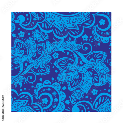 Seamless pattern traditional batik is printed by hand-made giving a feel ethnic, retro, classic vintage for Background, carpet, wallpaper, clothing, wrapping, fabric, batik, and vector illustration.