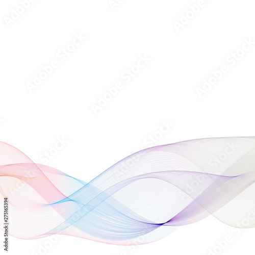 Abstract colorful background with wave, illustration, vector © Kateryna