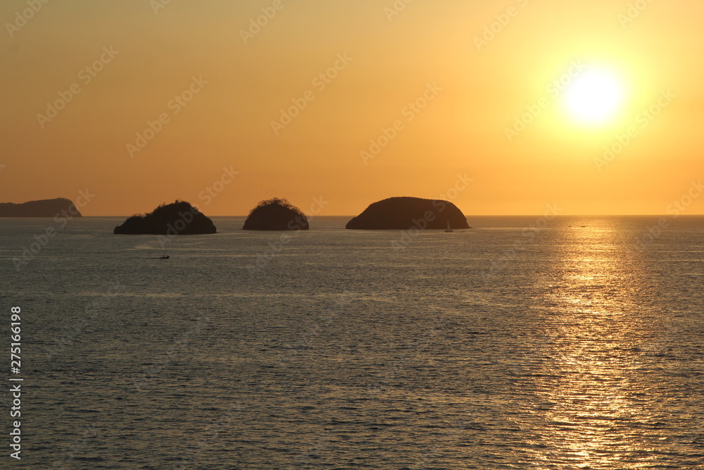 Pacific coastal sunset seen from Costa Rica Pacific coastal sunset seen from Costa Rica