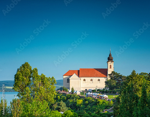 View on Tihany abbey in summer