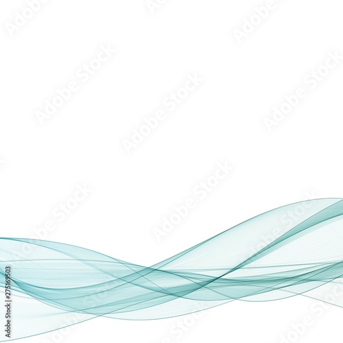 Abstract colorful vector template waved background. Smoke wave. Business flyer. 