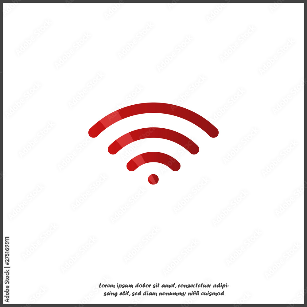 Vector icon wi-fi. WiFi connect illustration on white isolated background. Vector icon wi-fi. WiFi connect illustration on white isolated background.