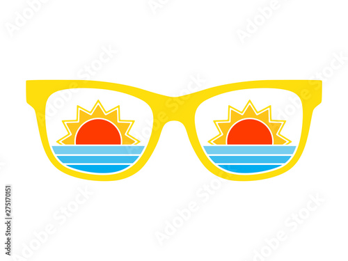 sun in sunglasses