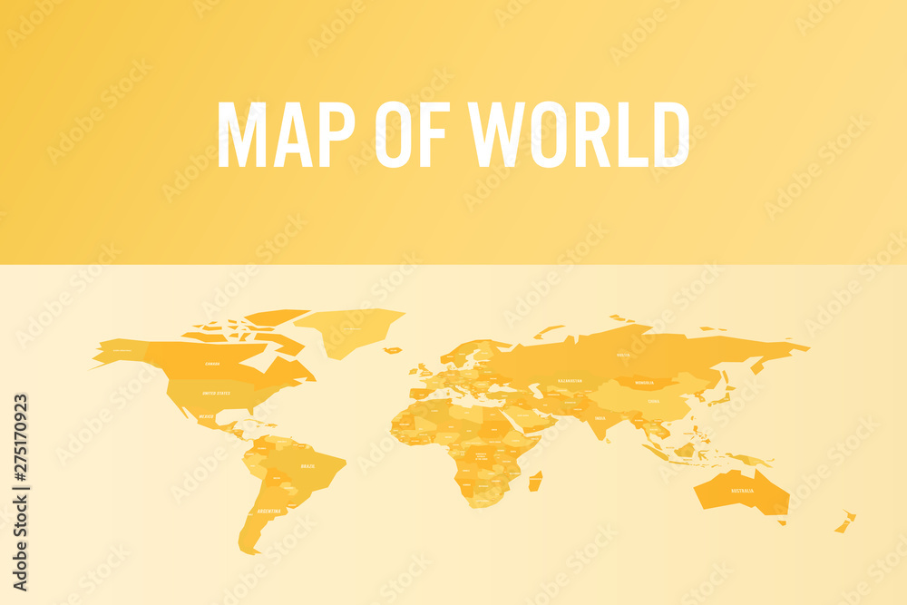 World map in modern design. Vector illustration