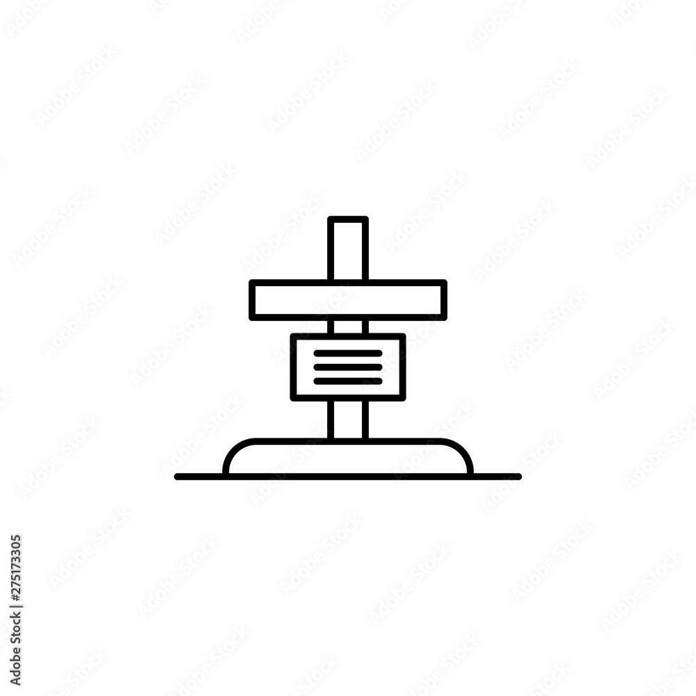 grave, death outline icon. detailed set of death illustrations icons. can be used for web, logo, mobile app, UI, UX grave, death outline icon. detailed set of death illustrations icons. can be used for web, logo, mobile app, UI, UX