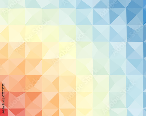 Abstract Delaunay Voronoi trianglify color diagram background illustration