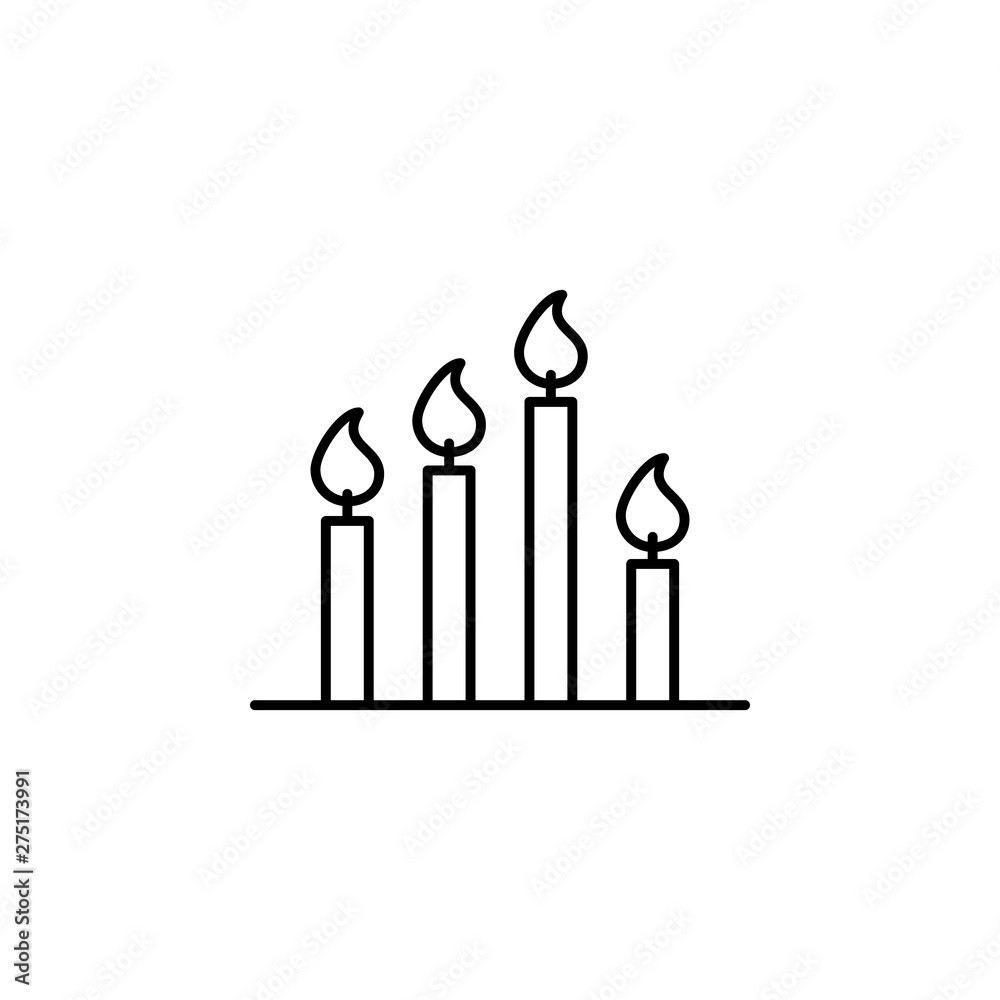 candles, death outline icon. detailed set of death illustrations icons. can be used for web, logo, mobile app, UI, UX candles, death outline icon. detailed set of death illustrations icons. can be used for web, logo, mobile app, UI, UX