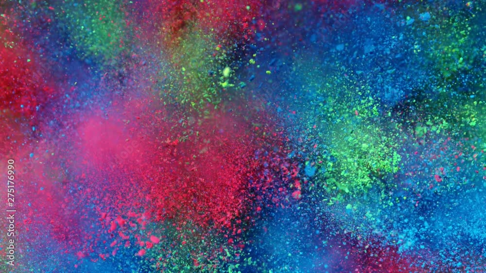 Super slow motion of coloured powder explosion. Filmed on high speed cinema camera, 1000fps. Super slow motion of coloured powder explosion. Filmed on high speed cinema camera, 1000fps.