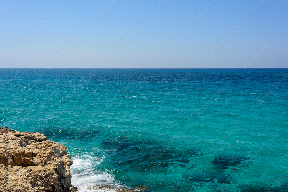  amazing blue sea and cliffs off the coast of cyprus
