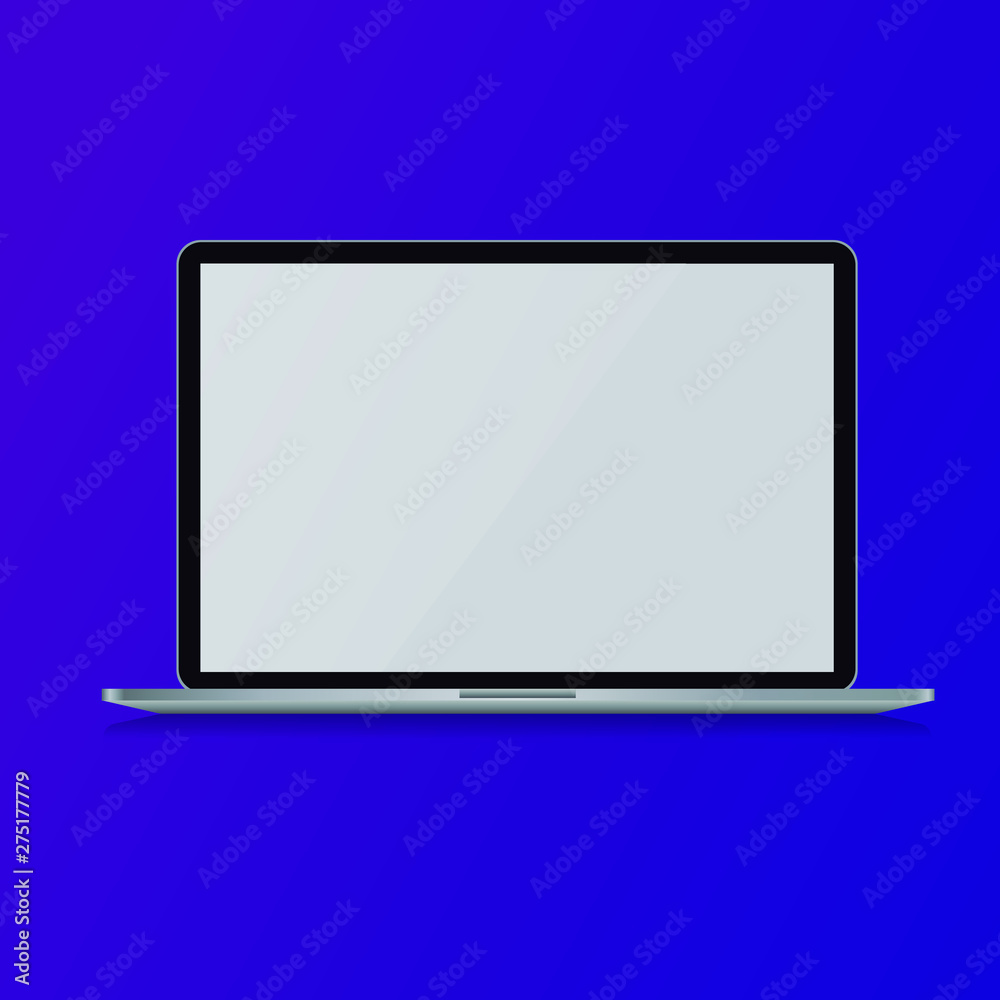 Modern glossy laptop. Vector illustration Modern glossy laptop. Vector illustration