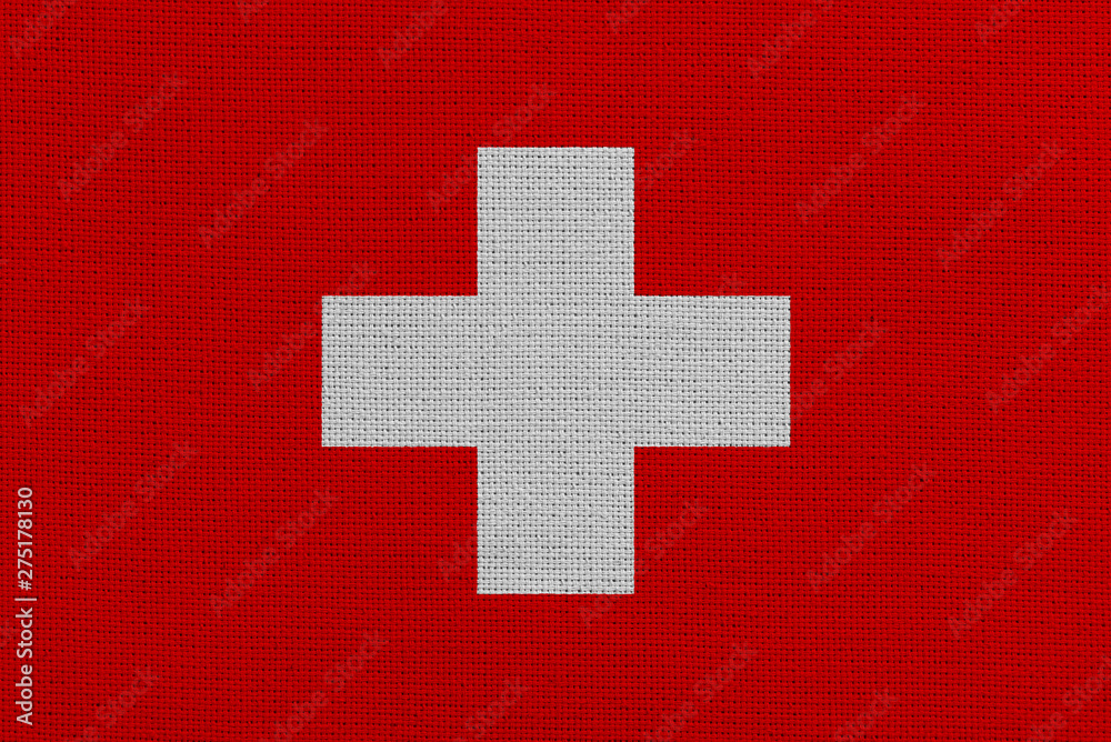 Switzerland fabric flag