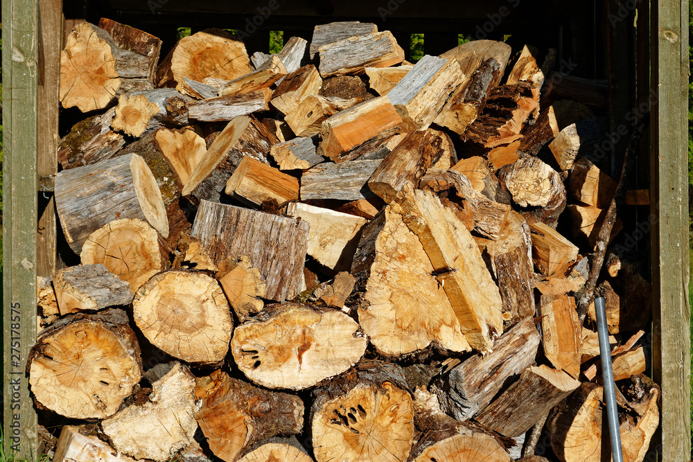 A pile of firewood ready for the fire A pile of firewood ready for the fire