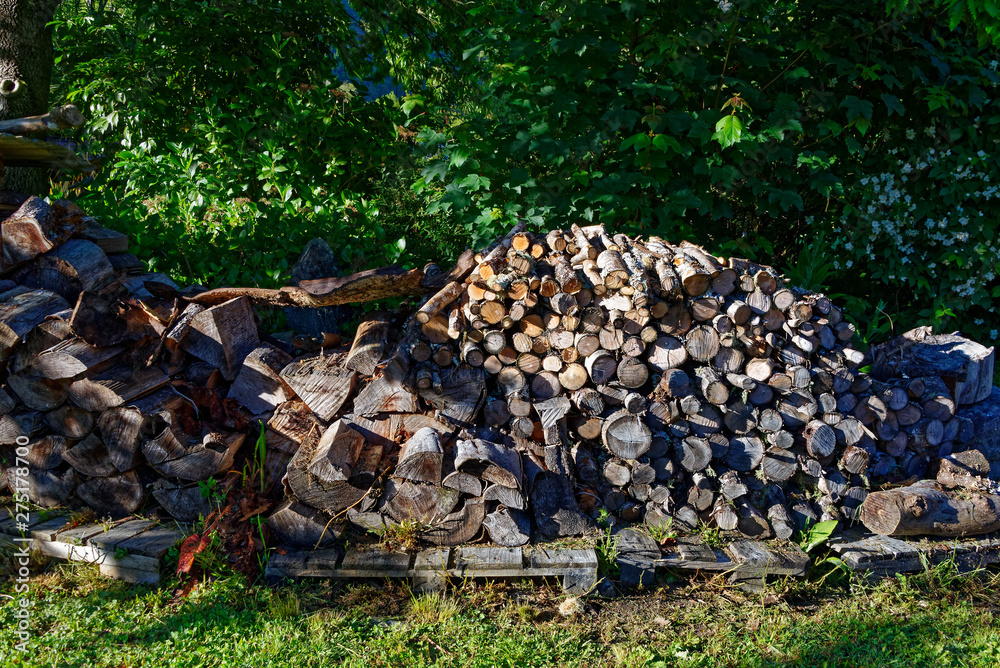 A stack of well split firewood A stack of well split firewood
