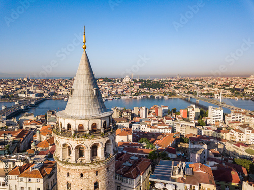 Galata tower. Istanbul city aerial view