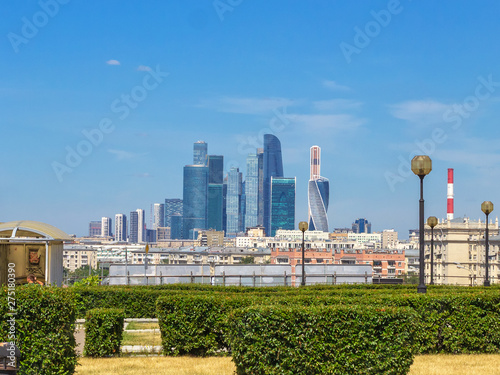 Photography Silhouette of Moscow city business center